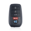 KEYDIY Universal Smart Wireless Foldable Remote Key - TB01-4 Red Horn Buttons Toyota Style Straight Design Black