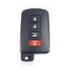KEYDIY Universal Smart Wireless Foldable Remote Key - TB06-4 Buttons with Red Horn Button Toyota Style Straight Model