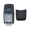 KEYDIY Universal Intelligent Wireless  Foldable Remote Key - ZB202-3 Buttons Volkswagen Style Black