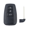 KEYDIY Universal Intelligent Wireless Foldable Remote Key ZB36-3 Buttons Toyota Style Straight Design, Black.