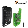 Xhorse Universal Wired Remote Key Foldable Cadillac Style 4 Buttons XKCD02EN